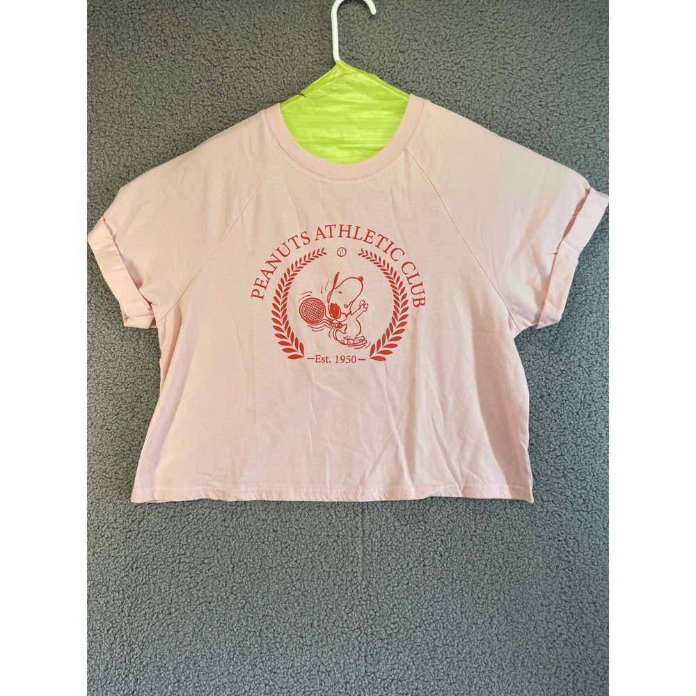 Peanuts Half Top, Womens, Peanuts‎ Athletic Club, Pink Size XL